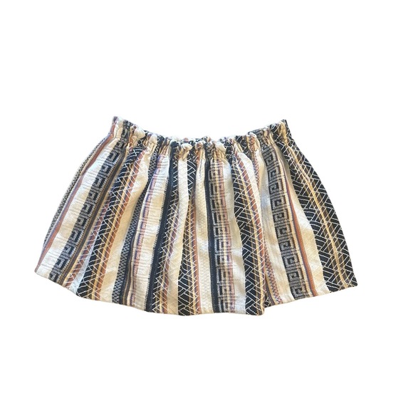 Girls 8Y Mini A Ture Copenhagen Shirley Skirt Cream Stripe Mini Cotton Cotton - Picture 1 of 6